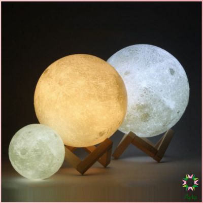 Ayla โคมไฟพระจันทร์ มี 3 ขนาด โครมไฟห้องนอน LED เปลี่ยนสีได้ - ไฟพระจันทร์ โคมไฟห้องนอน Moon light