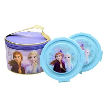 disney frozen lunch box bento 2 tiers plastic with chopsticks elsa