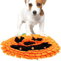 Zecetim สุนัข Snuffle Mat ฟักทอง สุนัขดมกลิ่น Mat Snuffle Mat สำหรับสุนัขสายพันธุ์ใหญ่ Sniffing Feeding Mat Toy