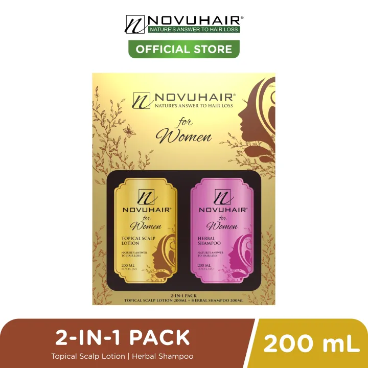 Novuhair for Women Topical Scalp Lotion & Shampoo AntiHairloss Anti