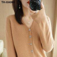 Knitted jackets for women cardigans spring and autumn thin cardigans autumn low-neck sweaters outerwear women