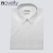Áo sơ mi nam ngắn tay màu trắng Regular fit Novelty 220127N