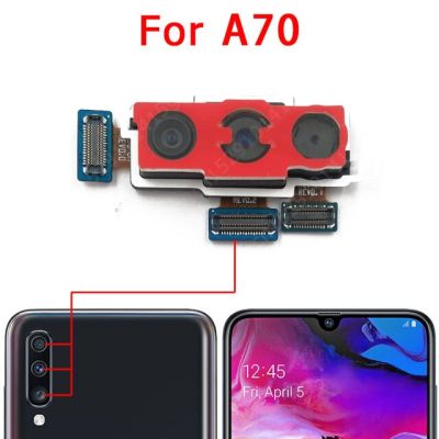 【❖New Hot❖】 anlei3 กล้องด้านหน้าด้านหลังสำหรับ Samsung Galaxy A70 A705โมดูลกล้องหลักหันหน้าไปทางด้านหน้าสายเคเบิลงอได้อะไหล่สำรอง