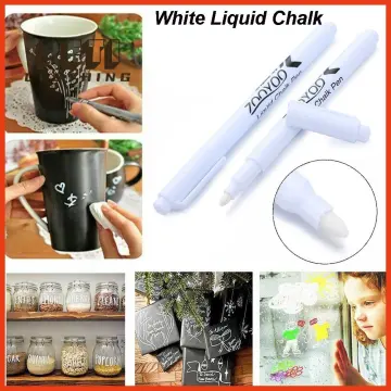 1/2Pcs White Liquid Chalk Marker Pen for Glass Windows Chalkboard
