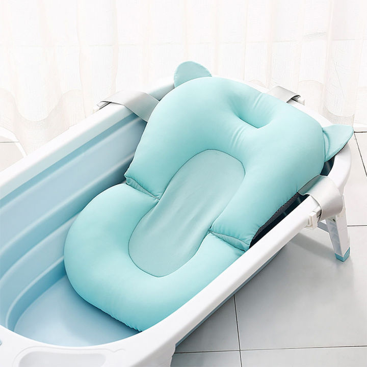 Baby Bath Seat Support Mat Foldable Baby Bath Tub Pad Chair Bathtub Pillow