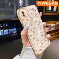 YIWESAN เคสสำหรับ Xiaomi Redmi 10A 10C 9A 9AT กีฬา9i ดีไซน์ใหม่การ์ตูนหมีน้อยหรูหราเคสโทรศัพท์ชุบลวดลายขอบสุดสร้างสรรค์เคสนิ่มคลุมทั้งหมดเคสกันกระแทกเลนส์กล้องถ่ายรูป