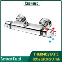 baokemoห้องน้ำทองเหลืองโครเมี่ยมอุณหภูมิฝักบัวอาบน้ําก๊อกน้ำผสมค่าจัดการอ่างอาบน้ําฝักบัวก๊อกน้ำเย็นติดตั้งผนังร้อน