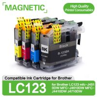 ตลับหมึกเครื่องพิมพ์ LC123 LC123แม่เหล็กตลับหมึกที่เข้ากันได้กับ MFC-J4610DW Mfc-J4510DW Brother LC123 J4710DW MFC-J4410DW