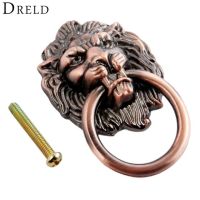 Dreld ที่จับเฟอร์นิเจอร์โบราณวินเทจตู้วางของส่วนหัวสิงโตลูกบิดและที่จับลิ้นชักเฟอร์นิเจอร์ประตูตู้ที่จับแบบดึงลูกบิดแหวน