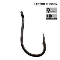 50PCS PTFE Coating Carp Fishing Hook Chod-Rig Hook Kaptor Choddy Carbon Steel Black Micro Bared with Outturned Eye Carp Hook