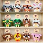 Mô Hình Lắp Ráp 12 Con Giáp 3D Hoạt Hình Đồ Chơi Lắp Ghép Mô Hình Mini