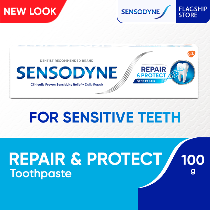 Sensodyne Repair & Protect Toothpaste with Novamin Technology Providing ...