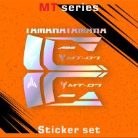 For  MT-07 MT07 Twin Stripes Fuel Tank Reflective Stickers Motorcycle Waterproof Accessories Decals