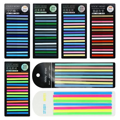 Highlighter Strips Set,Short &amp; Long Highlighter Strips 1820 Pcs,Various Colors Page Markers Transparent Highlight Strips