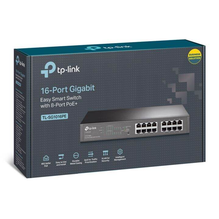 tp-link-sg1016pe-16-port-gigabit-easy-smart-and-l2-managed-poe-switch-with-8-port-poe-ประกันศูนย์-lifetime-warranty