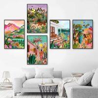 Landscape Rainbow Mountain Sunrise Canvas Painting Animal Ducks Tiger Prints and Posters Tropical Jungle Wall Art Pictures Decor