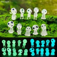 10Pcs Luminous Tree Spirits Micro Landscape Figure Ornament Outdoor Glowing Miniature Statue Potted Mini Garden Accessories