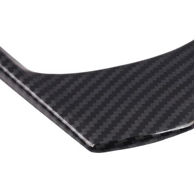 4X Carbon Fiber Steering Wheel Cover Interior Steering Wheel Frame Trim for Toyota RAV4 2014-2018