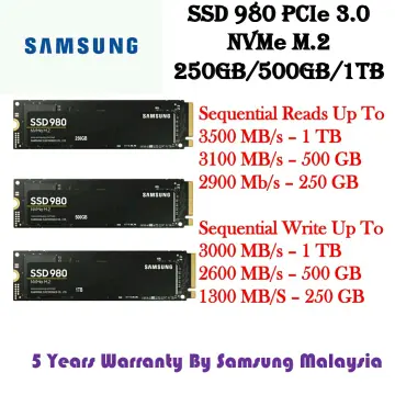 Samsung 980 SSD 1 To PCIe 3.0 NVMe M.2 –
