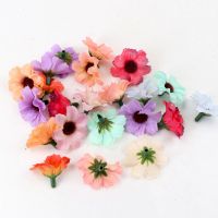 Silk Daisy Artificial Flowers Head 3.5cm Fake Flower For Home Decor Garden Wedding Marriage Decoration Bride Wreath Accessories