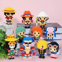 ร้อน 16 สไตล์อะนิเมะ One Piece Naruto mini Building Blocks Luffy Kakashi รุ่น 3D DIY ประกอบการสร้างแบบจำลองการศึกษาของเล่นโต๊ะรูป