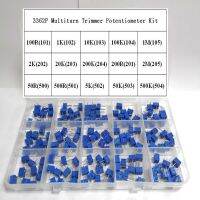 150PCS/LOT 3362P 50R-2M Ohm 15Values*10PCS 3362 Potentiometer 101-105 205 Multiturn Trimming Potentiometers Kit