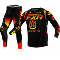 ชุดแข่งชุดเกียร์สำหรับขี่สำหรับหมวกขี่มอเตอร์ครอสเสื้อและกางเกง FXR 2023 MTB Unisex Allseasons