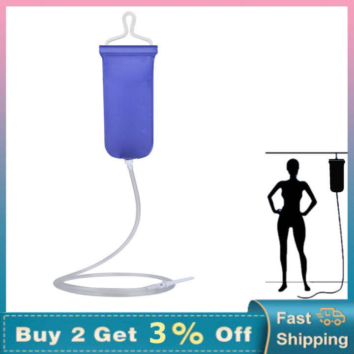 2L Enema Bag Kit Reusable Vaginals Washing Silicone Water Colon
