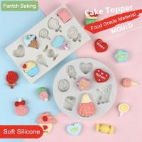 【YF】 Kinds Re-ment Cake Decorating Tools Food Candy Waffles Cookie Chocolate Fondant Soft Silicone Mold Creative Moulds