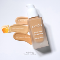 รองพื้น Ayden Guilt-Free Foundation สี 02 Warm Honey x 3 ขวด