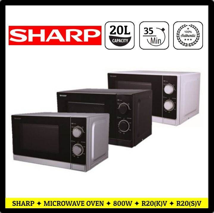 SHARP 20L MICROWAVE OVEN 800W R20A0(K)V R20A0(S)V Lazada Singapore