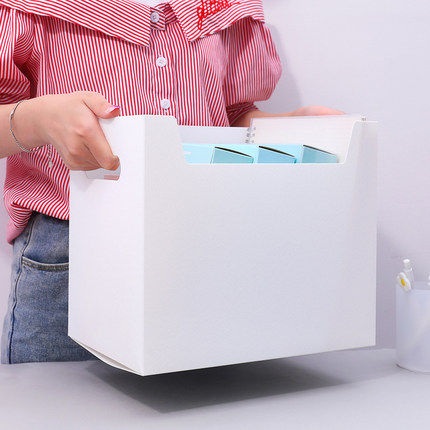 free-sticker-diy-มี-2-สี-กล่อง-กล่องเก็บเอกสาร-รุ่นใหญ่-กล่องใส่หนังสือ-กล่องพลาสติกแข็ง-พับได้-มีหู-กล่องใส่เอกสาร-กล่องใส่ของ