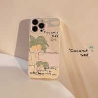 Summer coconut trees case tpu silicone case for iphone case 11 12 13 14 pro max