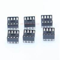 10ชิ้นอะแดปเตอร์ซ็อกเก็ต Ic แบบจุ่ม8pin ชนิดบัดกรี8ขา100% 2.54มม. Diy