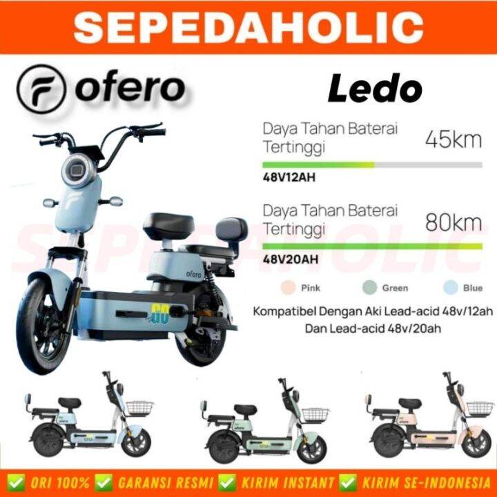 Sepeda Motor Listrik Ofero Ledo 500 Watt Electric E Bike Lazada Indonesia