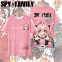 น่ารัก SPY ครอบครัวเสื้อยืด U Nisex Anya Forger อะนิเมะแขนสั้นท็อปส์ลำลองหลวมเสื้อที3D ด้านบนพิมพ์