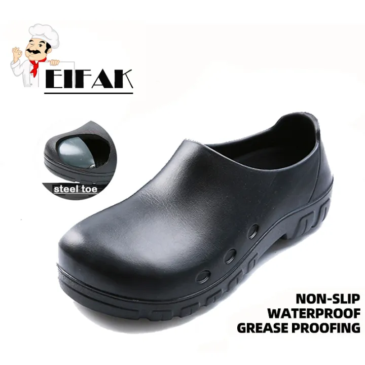 EIFAK 👨‍🍳👨‍🍳รองเท้าเชฟตี้หัวเหล็ก/รองเท้าเชฟตี้/รองเท้านิรภัย/รองเท้า