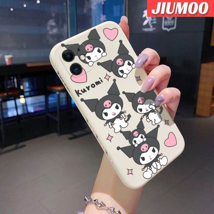 เคส-jiumoo-สำหรับ-realme-8-4g-realme-8-pro-เคสซิลิโคนนิ่มแฟชั่นขอบสี่เหลี่ยม-kuromi-น่ารักลายดีไซน์ใหม่เคสกันกระแทกคลุมทั้งหมดเคสป้องกันเลนส์กล้อง