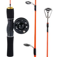 Sougayilang 48cm Mini Ice Fishing Rod Ice Fishing Rod Reel Combo Winter Fishing Pole with Ice Reel Combo Fishing Tackle Tool