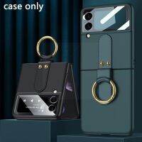 ✚☃ Lens Glass Protection Case for Samsung Galaxy Z Flip 3 flip3 5G Phone Cover Ultra Slim Hard Plastic Shockproof Case Y6Q7