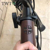 TWTOPSE กรอบจักรยานธงชาติอังกฤษสำหรับ Brompton จักรยานพับได้หนังทำด้วยมือชิ้นส่วนหนา1.8-2มม.