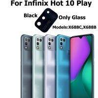 2ชิ้นสำหรับ Infinix Hot 10 Play X688C X688B ด้านหลังกระจกกล้องถ่ายรูปด้วยสติกเกอร์กาวด้านหลังฝาตัวปกป้องกล้องถ่ายรูป