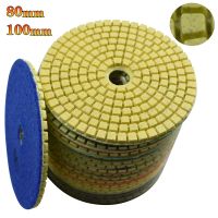 ۞℡ 80mm 100mm Diamond Polishing Pad 3 4 Wet Buff Disc Abrasive for Sanding Marble Granite Concrete Grinding Countertop Stone