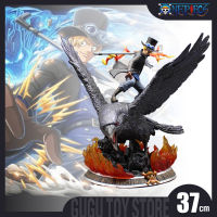 37cm One Piece Figure Sabo Anime Figurine Riding Eagle Action Figure Model Artificial Doll Collection Decorative Toys Gift