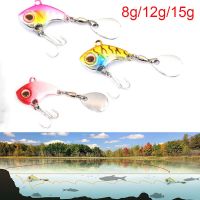 MINICO 8g 12g 15g เบส ช้อนโลหะ การสั่นสะเทือน หมุน ตะขอแหลม Wobblers Crankbaits VIB ล่อ เหยื่อตกปลาโลหะ