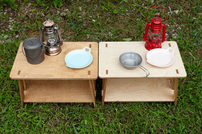 [Leeo wood] mini table natural color 300*450*260 1EA