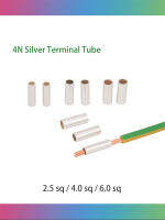 4N Silver Tube Wire Connector Ferrules ขั้วต่อสายไฟฟ้า Crimp Terminal Docking