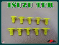 ISUZU TFR DOOR SEAL RUBBER LOCKING CLIP "YELLOW" SET (10 PCS.) (01) // กิ๊บยางขอบประตู สีเหลือง (10 ตัว) สินค้าคุณภาพดี