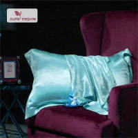 Slowdream Blue Pillowcase Twin Satin Silk 48*74 Pillow Cover For Healthy Sleepping Queen King Single Luxury Silky Child