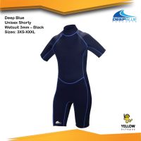 Wet Suit Deep Blue Unisex Shorty Wetsuit 3mm – Black